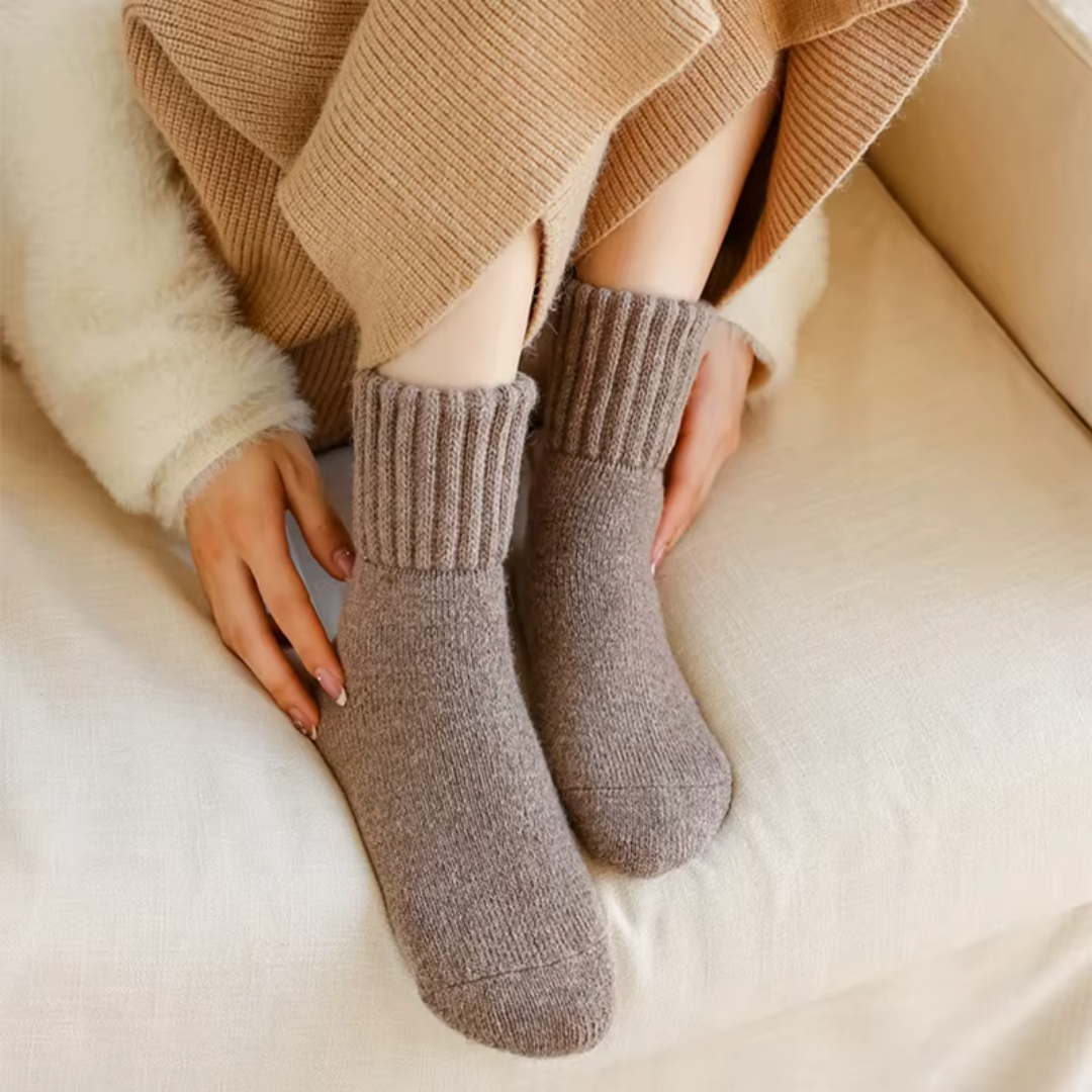 SnuggleSocks™ - Knitted Fleece Socks