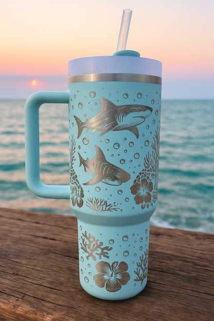 Oceanic Bliss Adventure 40 oz Tumbler